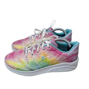 Sport by Skechers Womens Size 5 Athletic Shoes Tie Dye Rainbow Running Shoes